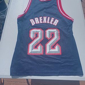 Champion Clyde Drexler Houston Rockets NBA Basketball Jersey Adult Medium 40